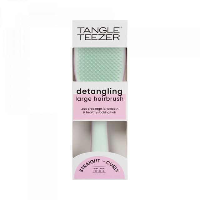 Tangle Teezer The Wet Detangler Large Size RoseBud Pink/Sage (Μεγάλη Βούρτσα Μαλλιών για Πυκνά, Σγουρά & Μακριά Μαλλιά Ροζ/Πράσινο)