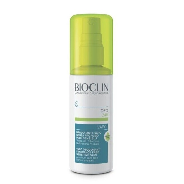 Bioclin Deo 24h Vapo Spray Fragrance Free 100ml (Αποσμητικό Σπρέι για Κανονική Εφίδρωση Χωρίς Άρωμα)