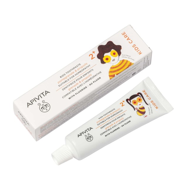 Apivita Kids Care Kids Toothpaste 50ml (Παιδική Οδοντόκρεμα με Ρόδι & Πρόπολη για Παιδιά 2 Ετών+)