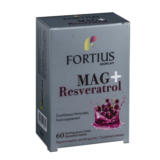 Geoplan Fortius Mag + Resveratrol 60tabs (Συμπλήρωμα Διατροφής με Μαγνήσιο & Ρεσβερατρόλη)