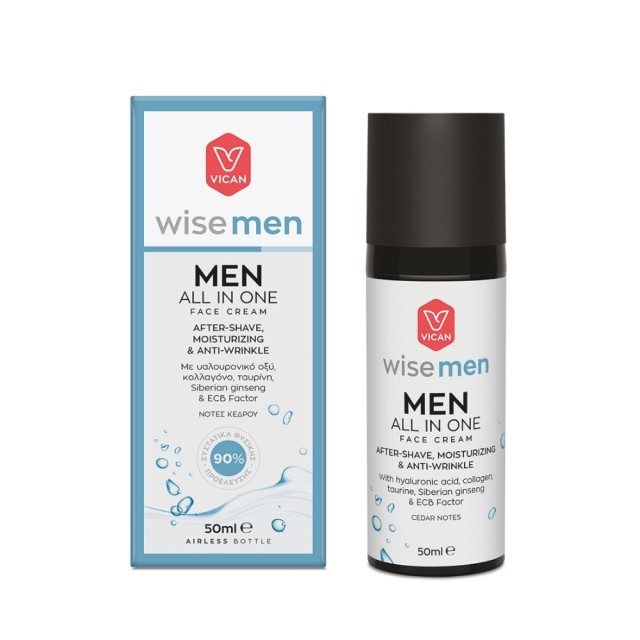 Vican Wise Men All In One Cream 50ml (Ενυδατική & Αντιγηραντική Κρέμα για Μετά το Ξύρισμα)