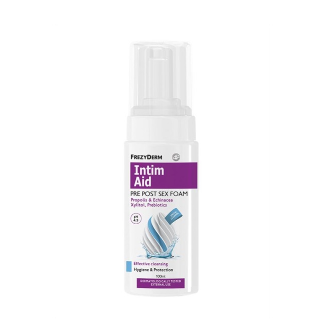 Frezyderm Intim Aid Pre Post Sex Foam Ph4.5 100ml (Αφρός Καθαρισμού για την Ευαίσθητη Περιοχή Πριν & Μετά τη Σεξουαλική Επαφή)