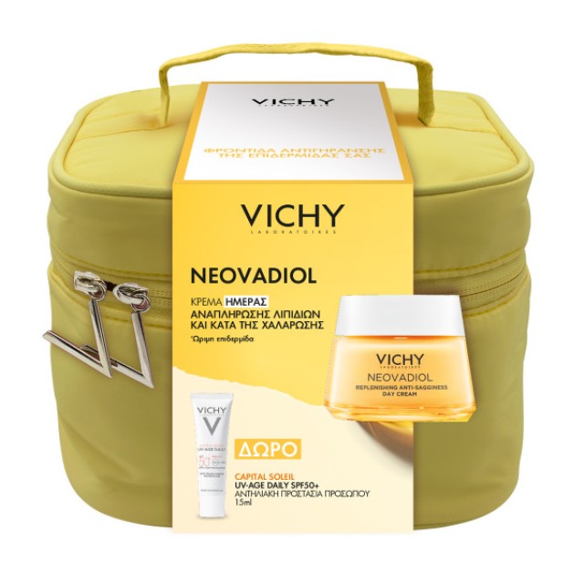 Vichy SET Neovadiol Post-Menopause Replenishing Redefining Day Cream 50ml & GIFT Capital Soleil UV-Age Daily 15ml