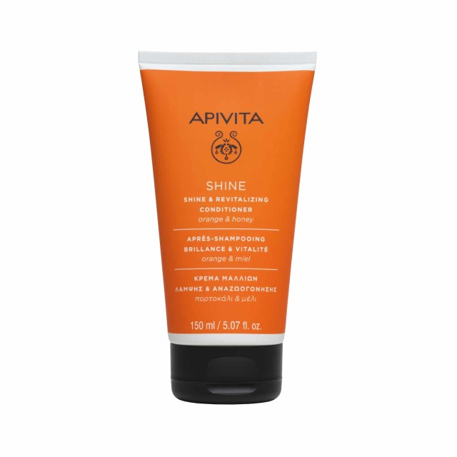 Apivita Shine and Revitalizing Conditioner for All Hair Types with Orange & Honey150ml (Κρέμα Μαλλιών Για Λάμψη & Αναζωογόνηση Με Πορτοκάλι & Μέλι Για Όλους Τους Τύπους Μαλλιών)