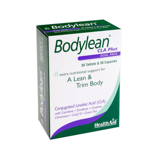 Health Aid Bodylean CLA Plus 30caps + 30tabs (Συμπλήρωμα Διατρoφής για Αύξηση Καύσεων & Αδυνάτισμα)