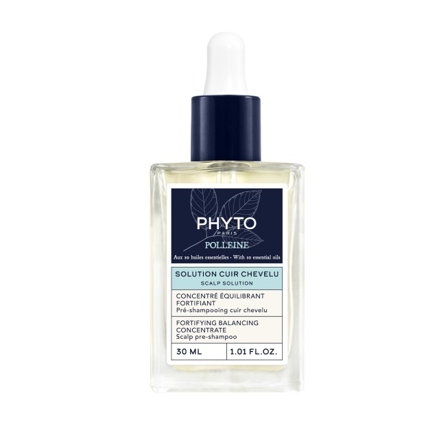 Phyto Scalp Solution Polleine Fortifying Balancing Concentrate 30ml (Δυναμωτικό & Εξισσοροπιστικό Συμπύκνωμα για Πιτυρίδα, Λιπαρό ή Ευαίσθητο Τριχωτό της Κεφαλής)