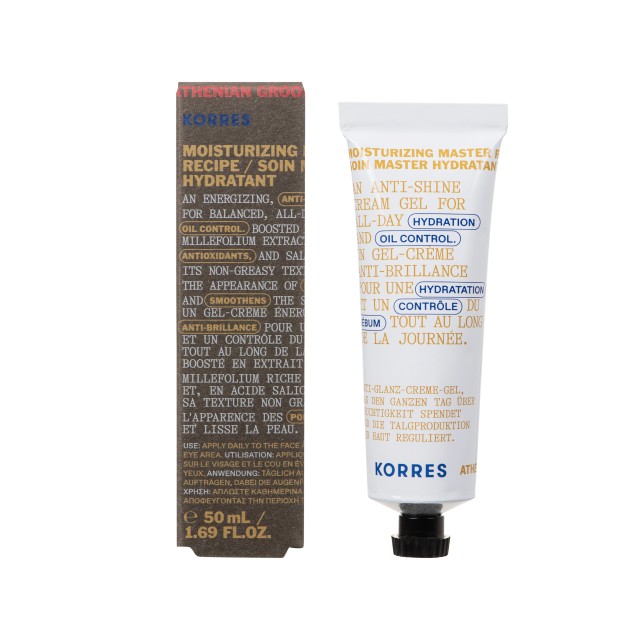 Korres Αthenian Grooming Moisturizing Master Recipe Face Cream 50ml (Κρέμα Gel Προσώπου για Άνδρες για Ρύθμιση της Λιπαρότητας)