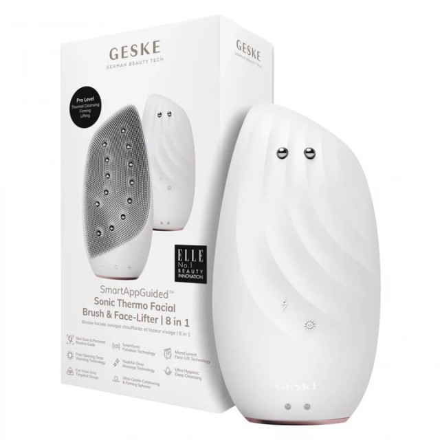 Geske Sonic Thermo Facial Brush & Face-Lifter 8in1 Starlight (Θερμαινόμενη Βούρτσα & Συσκευή Καθαρισμού & Μασάζ Προσώπου)